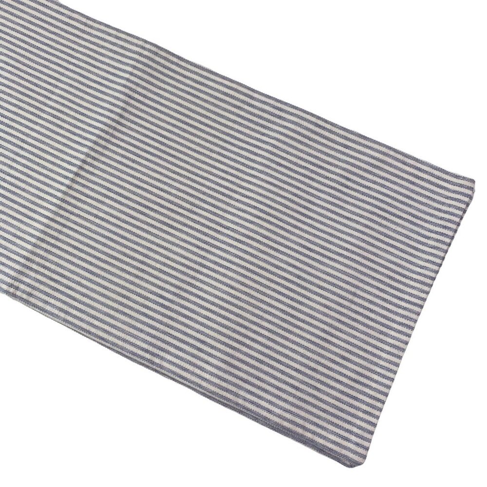 Blue White Striped Canvas Table Runner Nautical Coastal Decor 70x14